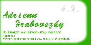 adrienn hrabovszky business card